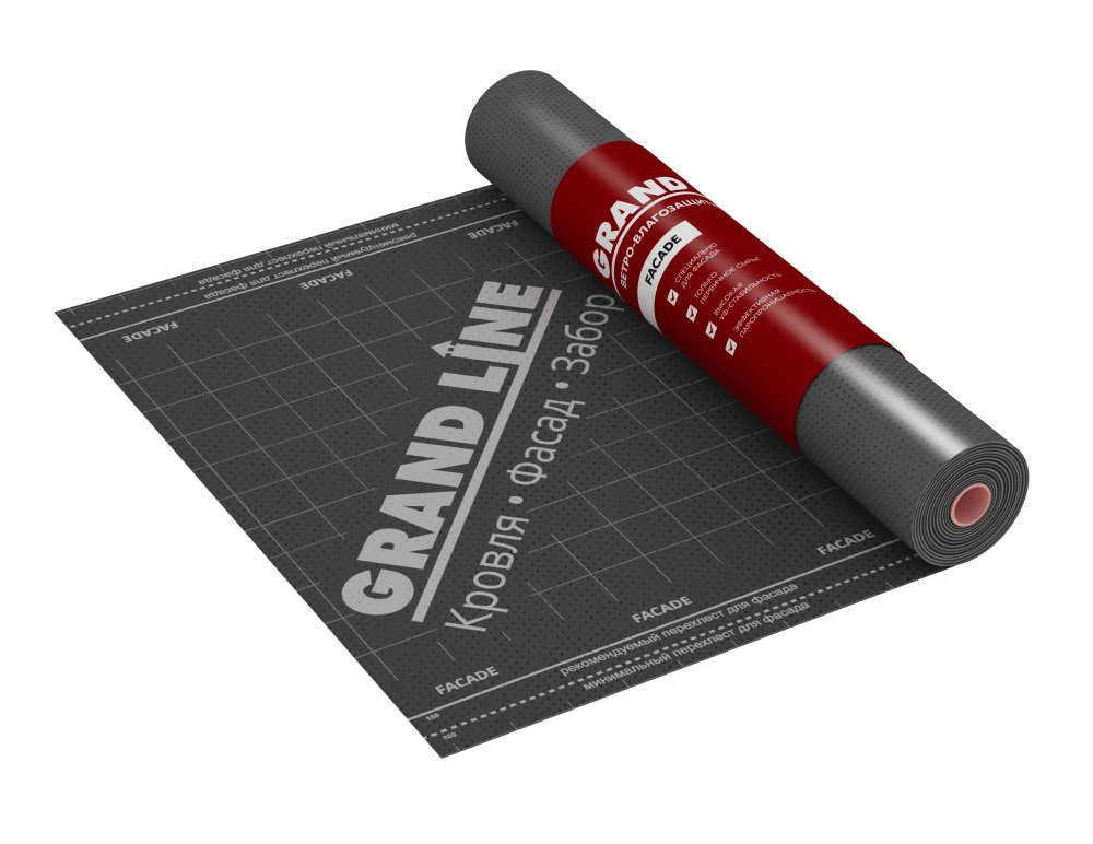Пленка ветро-влагозащитная Grand Line Facade (75м2) Пленка ветро-влагозащитная Grand Line Facade (75м2)